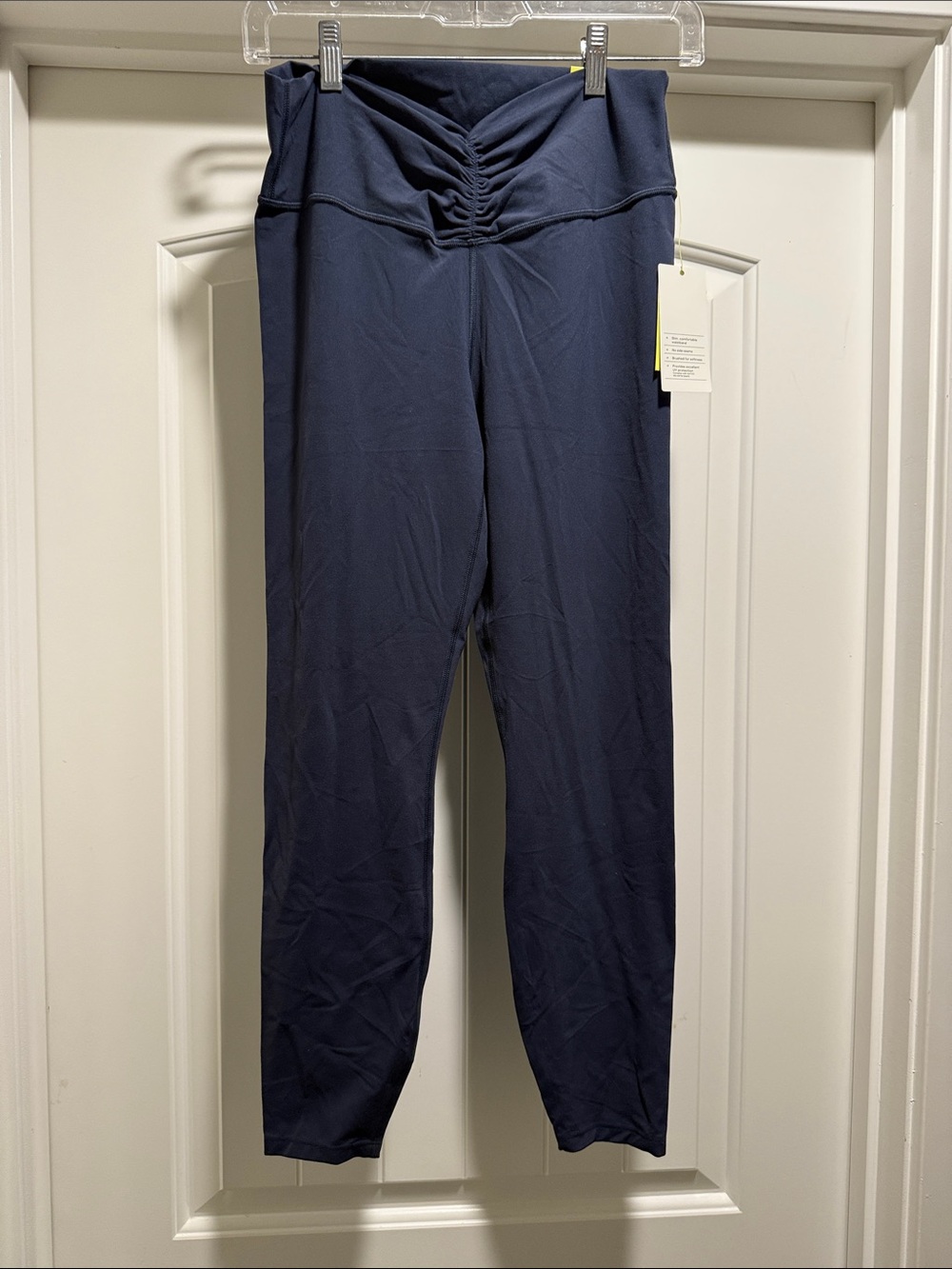Women’s Navy Ruched High-Waist Leggings